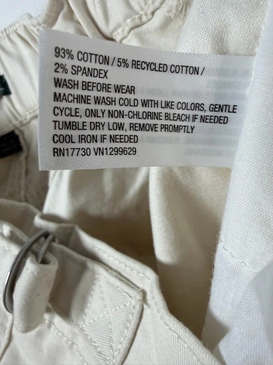 Wild Fable Women's Mid-Rise Barrel Cargo Pants Dog Bone - S - Picture 9 of 10